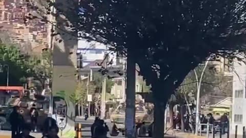 Military is leaving the Murillo Square in La Paz, where Bolivia's government buildings are located