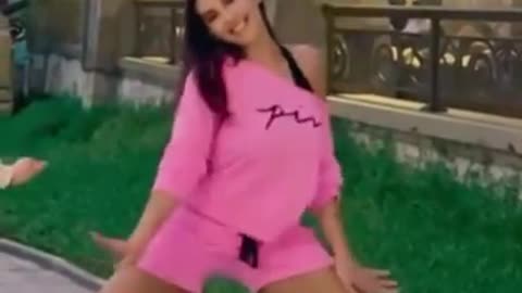 New hot girl dance on road