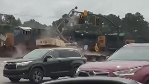 Train plows into Truck Carrying Tank in Goose Creek, South Carolina