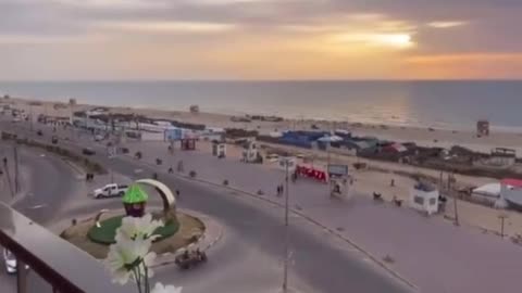 Gaza ethnic cleansing balcony view before and after October 7th..