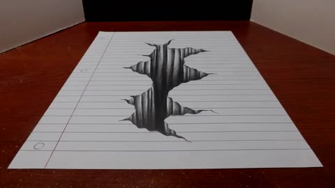 Drawing 3D Hole on Line Paper (by Jonathanstephenharris)