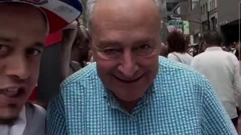 😂 Chuck Schumer got OWNED at the Dominican Day Parade in NYC yesterday