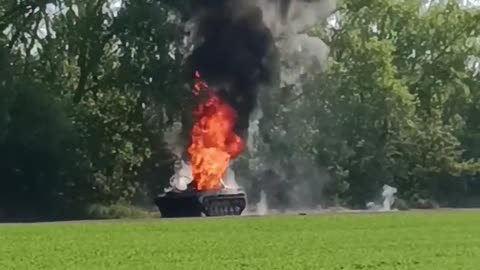 Russian Soldier Films the Insane Detonation of a Tank Way Too Close