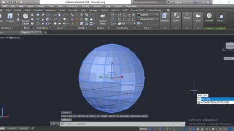 3D Sphere Mesh Smooth 3D Drawing on AutoCAD by Masroor Khan For Beginners