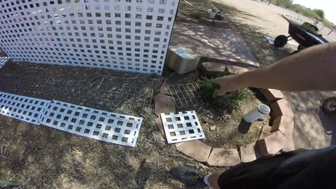 Building Garden Boxes for Vines with Delmar Wire Fencing and Plastic Lattice! Part 1