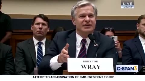 These people are Unbelievable!! FBI's Chris Wray questions that a Bullet hit Trump