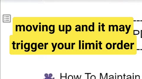 Stop Limit Orders Lessons Learned | Lesson #2