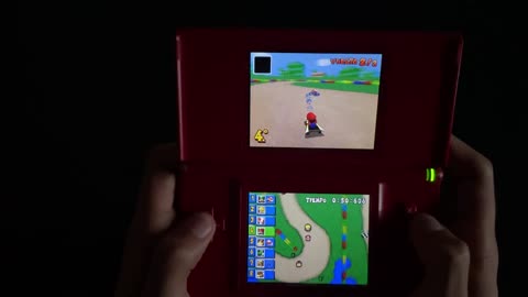 0269-Jugando: mariokart ds, snes prado rosquilla, copa plátano, 150 cc, grand prix retro