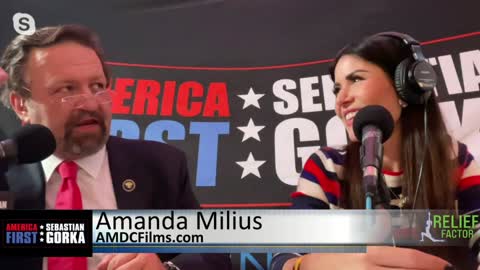 John Durham, Milius, and Relief Factor. Amanda Milius with Sebastian Gorka on AMERICA First