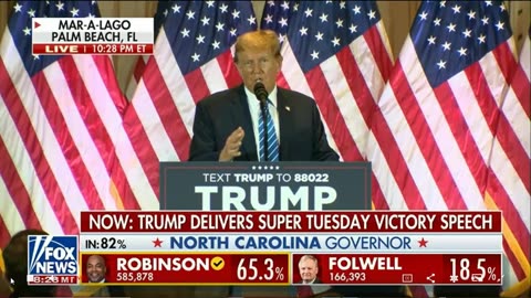 President Donald Trump's Super Tuesday Speech: 3/5/2024