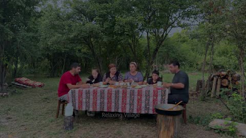 Village Life Far From Civilization: Grandma's Barbecued Vegetable Salad Recipe ( Mangal Salad)