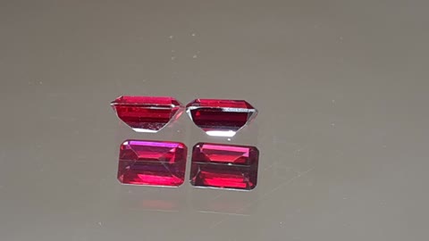 Floating Point Ruby Octagon Emerald Cut