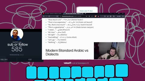 Rumble Live Theatre // Learning arabic