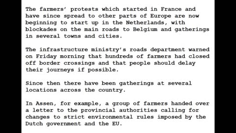 24-0202 - Farmers’ protests spread to the Netherlands, border roads closed