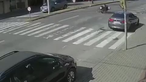 Biker Sends Cyclist Flying