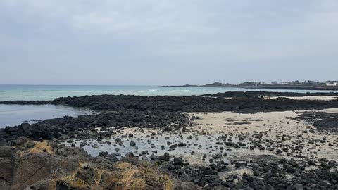 The sea in Gujwa-eup, Jeju Island, Korea