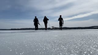 Iceboat Rescued After Getting Frozen in Lake