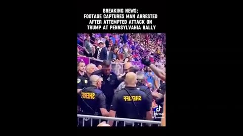 A$$hole Tries Getting on Stage During PA Trump Rally ..