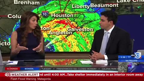 Transformer EXPLODES LIVE on air as CAT 1 Hurricane Beryl makes landfall.