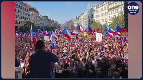 Prague: Thousands take to the street against Czech Govt, NATO and EU | Oneindia news *International