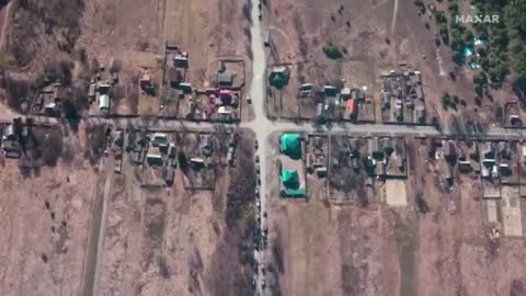 Satellite imagery video recreation of the huge Russian convoy outside of Kyiv.