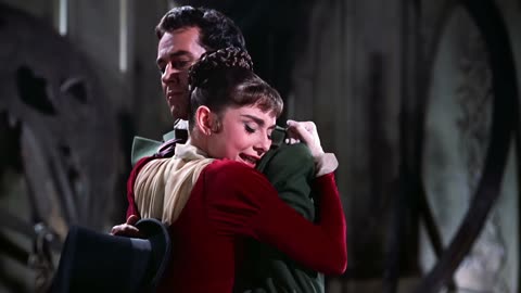 Audrey Hepburn 1956 War And Peace scene 6 remastered 4k