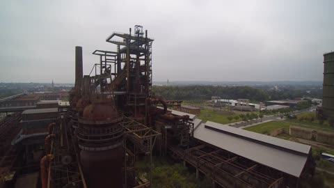 Aerial Shot of an Abandoned Factory