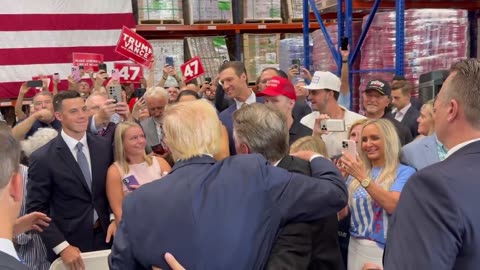 President Trump heads over to the rope line in Mint Hill, North Carolina to say THANK YOU