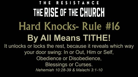 Ep 311 Building a Stronger Church The Resistance: Rise of the Church- Rules of Hard Knocks 16