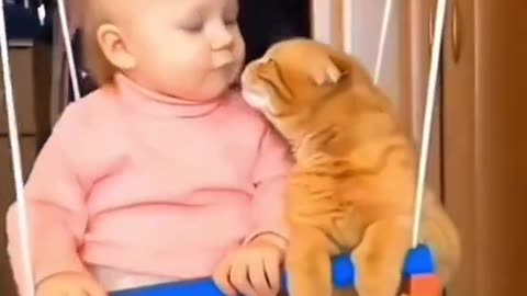 Adorable Babies and Their Furry Friends - Cute Cat and Dog Moments!