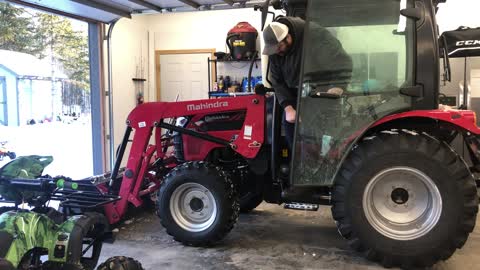 Mahindra 2638 HST Cab can fit inside garage?