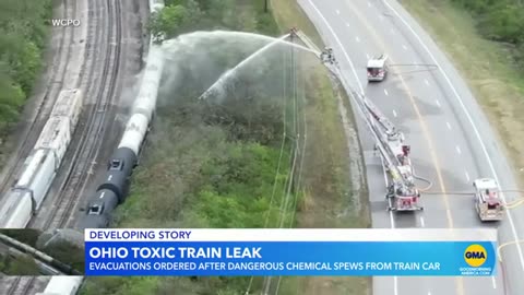 Evacuation after dangerous chemical leak from train