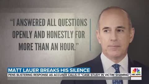 Lauer pens open letter denial, acccuser responds