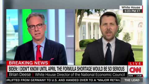 CNN's Jake Tapper Grills Brian Deese Over Baby Formula Shortage