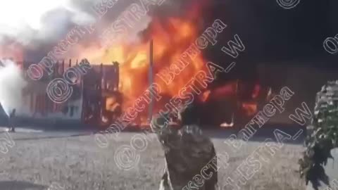 🔥🔥🔥 "Molkino" base, where "Wagner" were based, is on fire in the Krasnodar