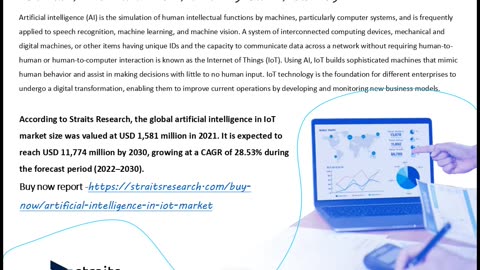 Artificial Intelligence in IoT Share to Witness Significant Revenue Growth