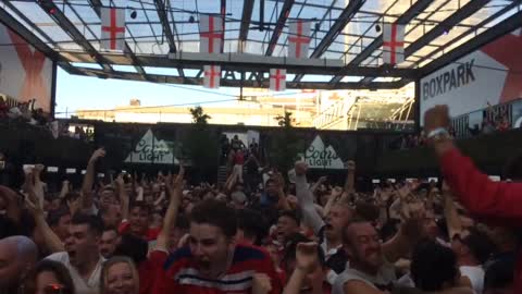 England Score Against Croatia. World Cup 2018. Crowd Goes Mental!