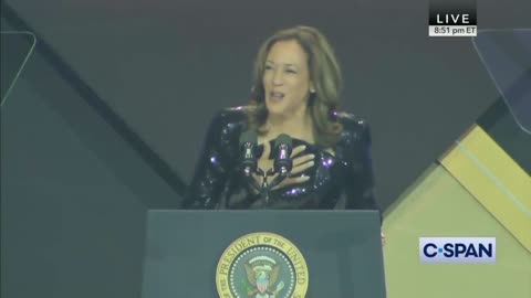 Kamala Harris unveils a new accent at the Black Caucus Dinner