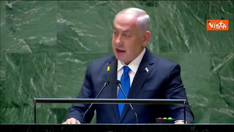 NOTIZIE DAL MONDO il premier israeliano Benjamin Netanyahu dichiara alla 79ma Assemblea Generale delle Nazioni Unite a New York all'ONU:'Palude di bile antisemita'.E in molti lasciano l'aula fra queste quella della Turchia e Iran