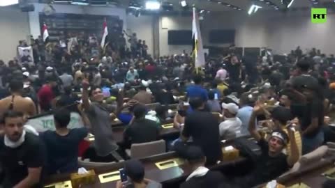 Protesters breach parliament building in Baghdad