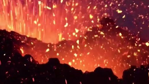 Videos taken this week show Mount Etna, Europe's tallest and most active volcano,