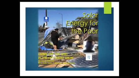 Solar energy for the poor - part 1