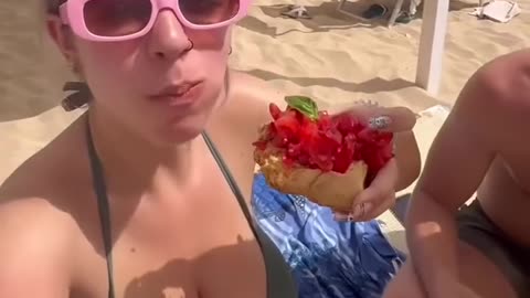 Nice food on the beach