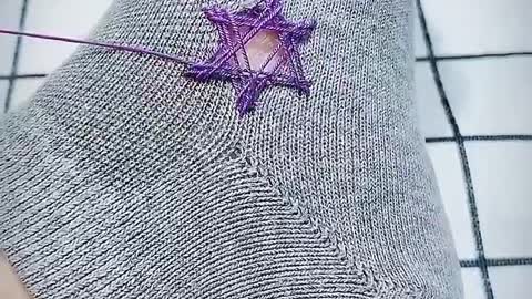 Learn to Fix Hole in Sock - Pentagram icon