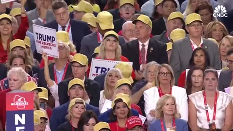 Donald Trump Junior speaks at the Republican National Convention