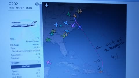 Military flight to Epstein's Island?