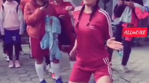 Girl win in football match viral dance #shorts