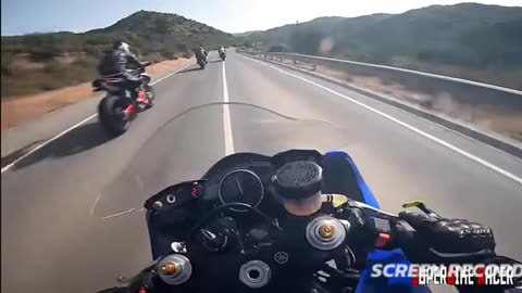 Short motorcycle street racing