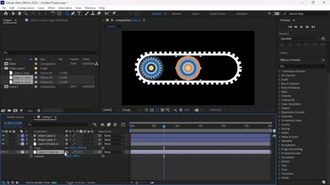 Creating a Chain Wheel Rotation Effect in After Effects