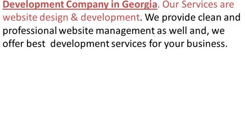 Web Development Company in Georgia